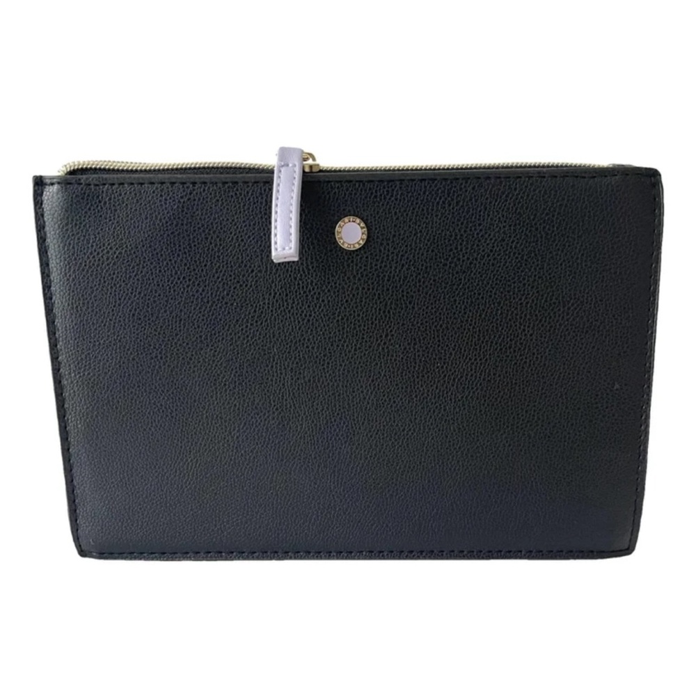 Bulgari Black Vegan Leather clutch